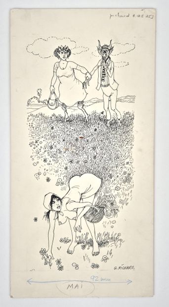 PICHARD Georges
Jeune femme ramassant des...