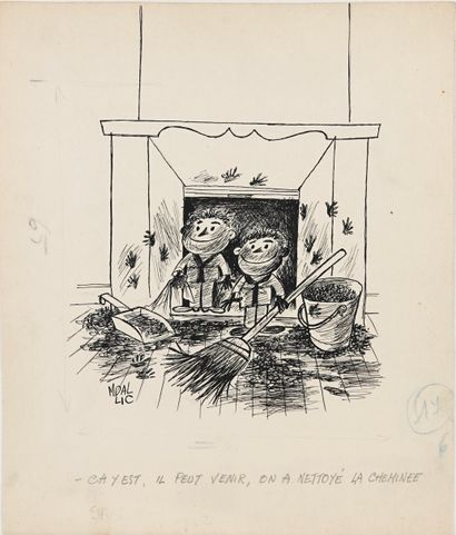 MOALIC
Wise children
Indian ink
Drawing signed...
