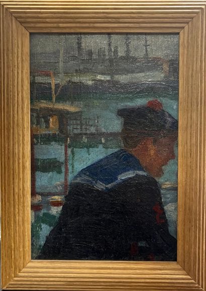 Ecole française du XXe siècle
Marin au port
Huile...