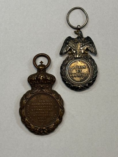 SECOND EMPIRE
Médaille militaire en bronze,...