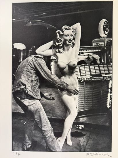 Christian LOUIS (1952).
Pin-up.
Lithographie.
Signée...