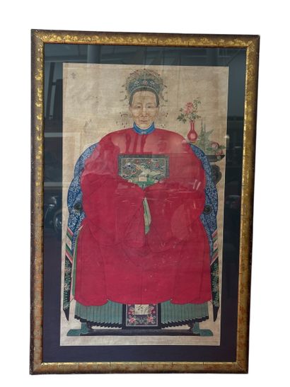 Chine, XIXe siècle

Importante paire de gouaches...