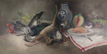 J. PAYNE (XX° siècle)
Nature morte au lièvre...