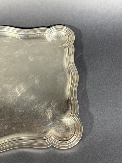 CHRISTOFLE

Rectangular silver plated tray...