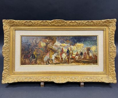 Attribué à Adolphe MONTICELLI
 (1824-1886)

Cavaliers...