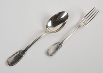 Émile PUIFORCAT
12 silver flatware 925/1000...