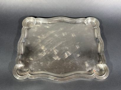 CHRISTOFLE

Rectangular silver plated tray...