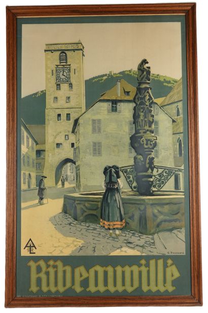 RIBEAUVILLE 
Affiche originale en couleurs...