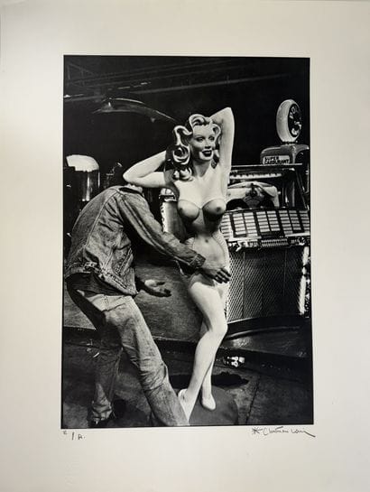 Christian LOUIS (1952).
Pin-up.
Lithographie.
Signée...