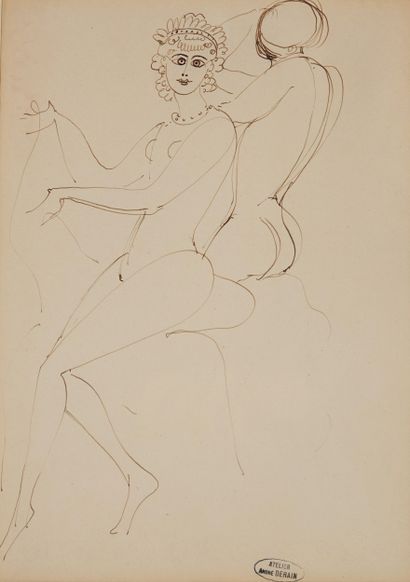 André DERAIN (1880-1954)
Couple de personnages
Encre...
