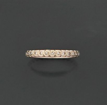 Fine alliance américaine en or gris 18K 750...