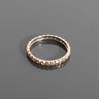 Fine alliance américaine en or gris 18K 750...
