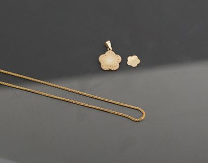Collier en or jaune 18k 750 millièmes à maille...