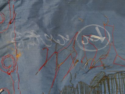 Tenture brodée chinoise, début ou milieu...