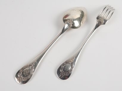12 large flatware sets in 925/1000 silver...