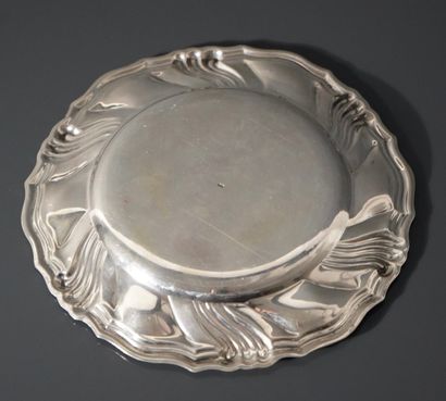 Dessous de bouteille en argent 800 millièmes...