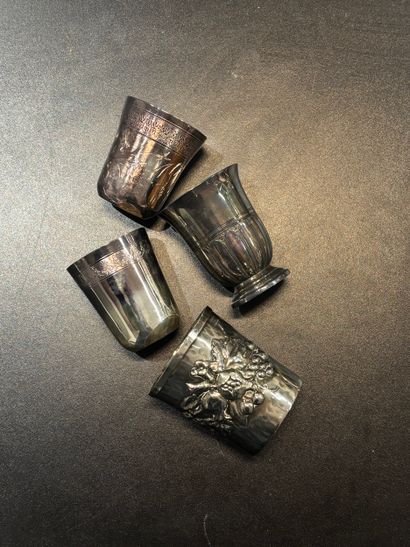 Set of four timballes :
- a silver timballe...