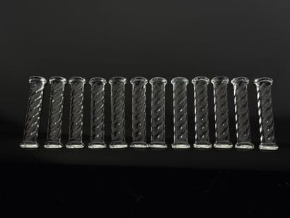 Ensemble de douze porte-couteaux en verre...