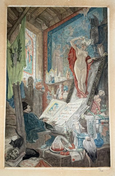 Félicien ROPS (1833-1898)
L'incantation
Gravure...