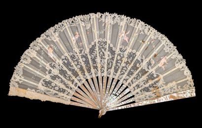Eventail de mariée, vers 1900
Feuille en...