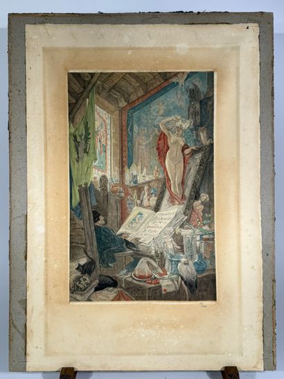 Félicien ROPS (1833-1898)
L'incantation
Gravure...