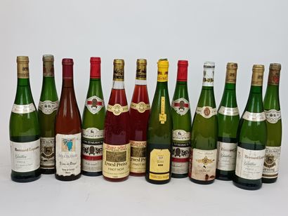 12 Bouteilles VINS D'ALSACE DIVERS VENDUS...