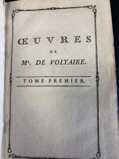 VOLTAIRE, Œuvres complètes, Genève, 1775....
