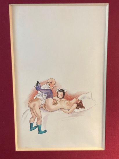CURIOSA - Aquarelle originale sur papier,...