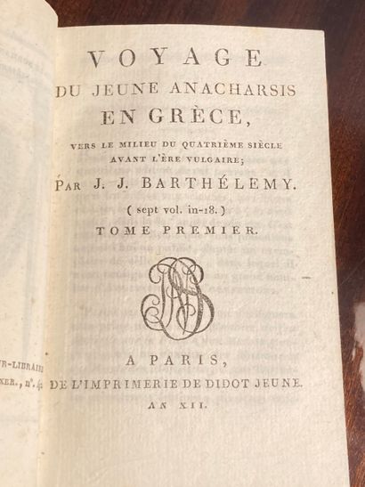 BARTHELEMY: Voyage du jeune Anacharsis en...