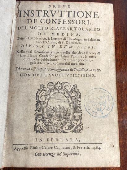 MEDINA (Bartolomé de): Breve instruttione...
