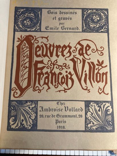 VILLON (François): Les œuvres. Ambroise Vollard,...