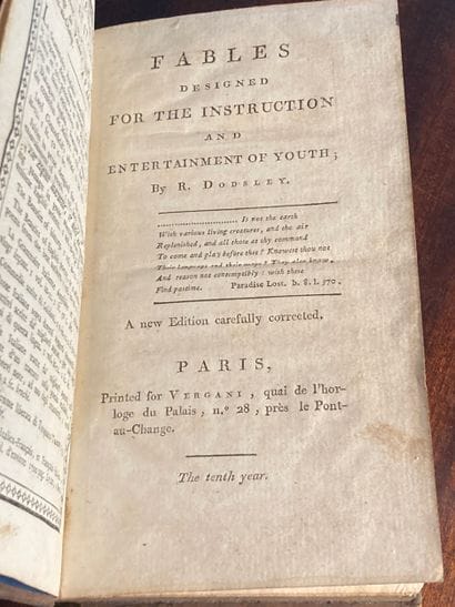 DODSLEY (R.): Fables designed for the instruction...