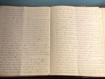 MANUSCRIT - MONTAGNE - Cahier in-8 débroché,...