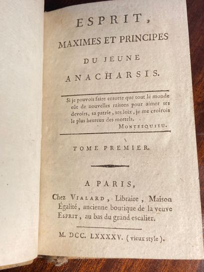 BARTHELEMY: Esprit, maximes et principes...