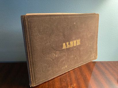 SUISSE - CHEMINS de FER - Album in-8 oblong...