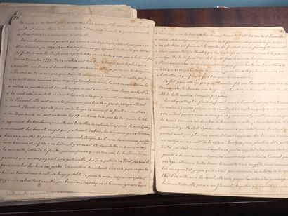 MANUSCRIT - MONTAGNE - Cahier in-8 débroché,...