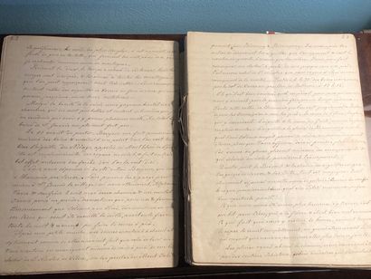 MANUSCRIT - MONTAGNE - Cahier in-8 débroché,...