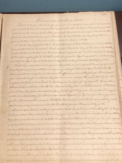 MANUSCRIT - MONTAGNE - Cahier in-8 débroché,...