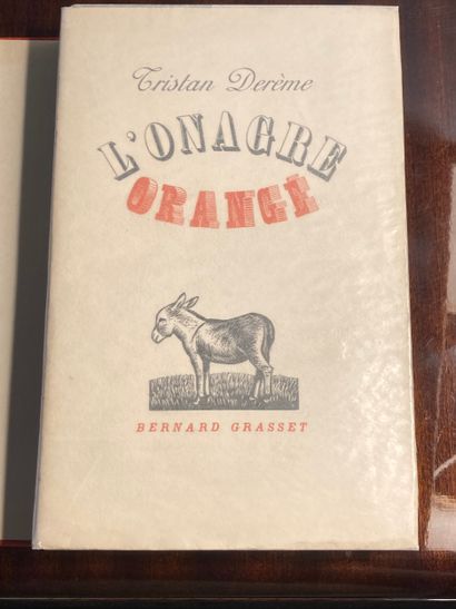 DEREME (Tristan): L'Onagre orangé. Grasset,...