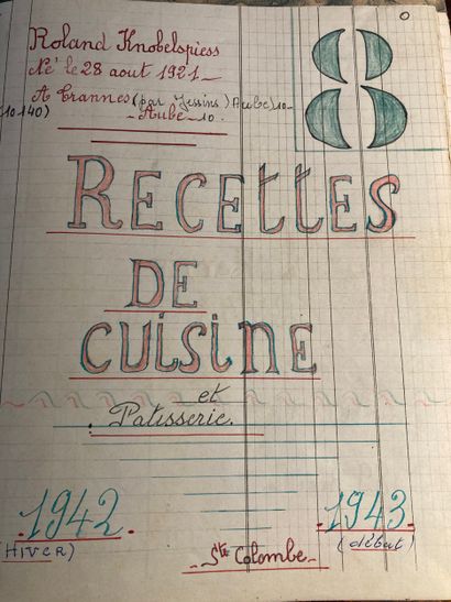 GASTRONOMIE - MANUSCRIT - Roland KNOBELSPIESS:...