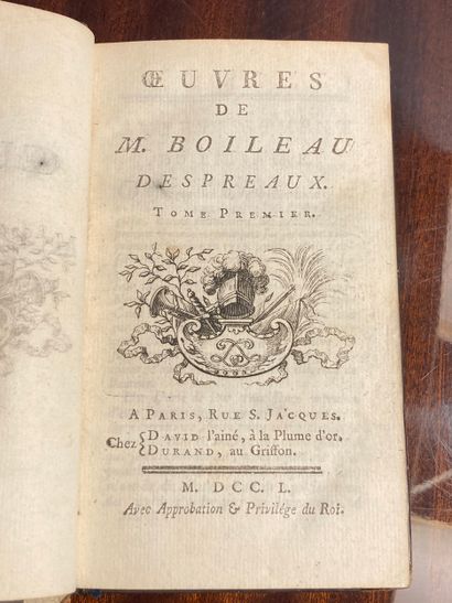 BOILEAU: Œuvres. Paris, David l'ainé et Durand,...