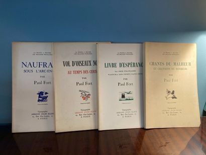 FORT (Paul): Réunion de 4 vol. in-8 brochés,...