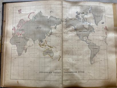 TOUR du MONDE - Track of the schooner yacht...