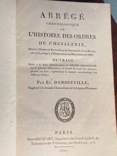 DAMBREVILLE: Abrégé chronologique de l'histoire...