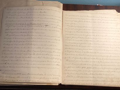 MANUSCRIT - MONTAGNE - Cahier in-8 débroché,...