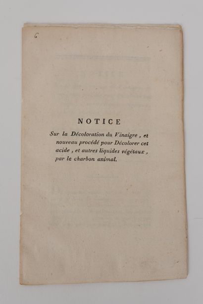 FIGUIER (Pierre): Notice sur la décoloration...