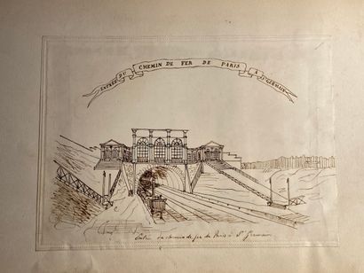 SUISSE - CHEMINS de FER - Album in-8 oblong...