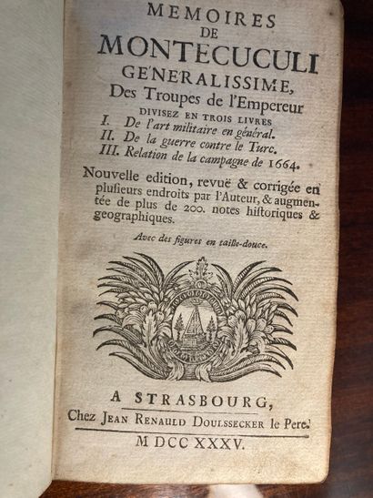 Montecuculi (Raimond de): Memoires de Montecuculi,...