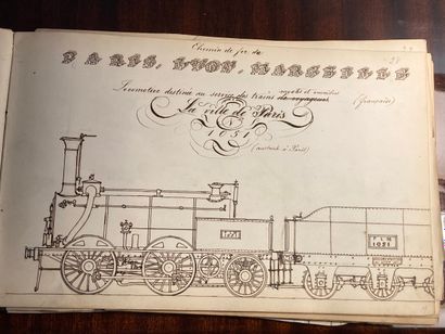 SUISSE - CHEMINS de FER - Album in-8 oblong...