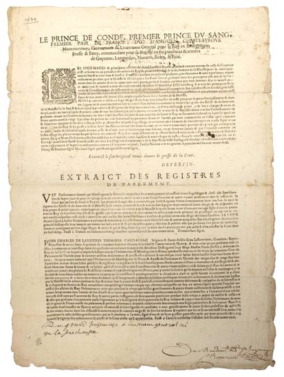 GUYENNE, LANGUEDOC. 1639. – « Le Prince de...